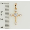 Кулон Xuping Позолота 18K Крест с цирконием для цепочки до 5мм фото №2