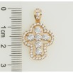 Кулон Xuping Позолота 18K Крест с цирконием для цепочки до 4мм фото №2