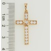Кулон Xuping Позолота 18K Крест с цирконием для цепочки до 5мм фото №2