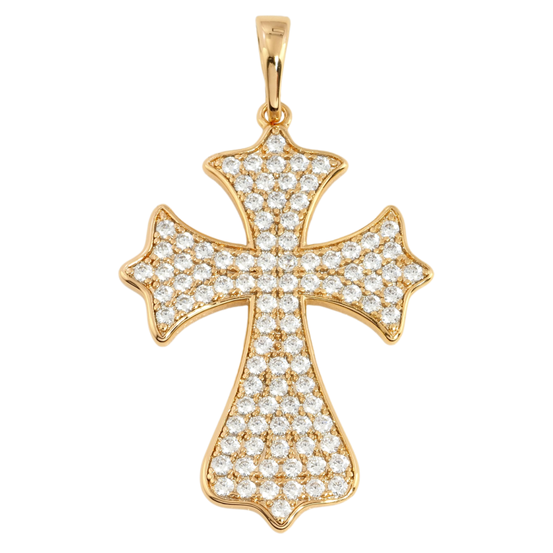 Кулон Xuping Позолота 18K Хрест із цирконієм для ланцюжка до 6мм фото №1