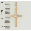 Кулон Xuping Позолота 18K Крест с цирконием для цепочки до 5мм фото №2