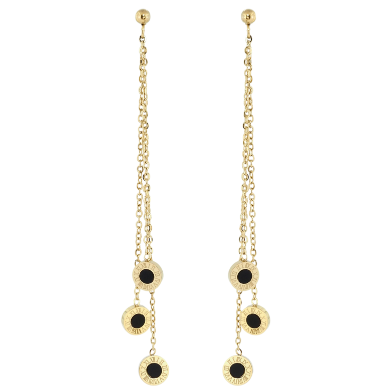 Серьги Xuping TTM Stainless Steel цвет 14K пусеты Декоративные подвески фото №1