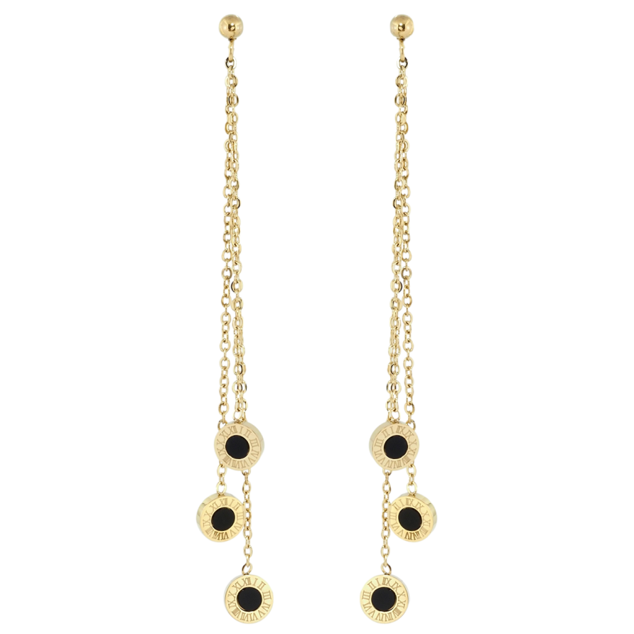 Серьги Xuping TTM Stainless Steel цвет 14K пусеты Декоративные подвески фото №1