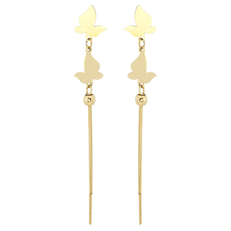 Серьги Xuping TTM Stainless Steel цвет 14K пусеты Подвески бабочки фото №17