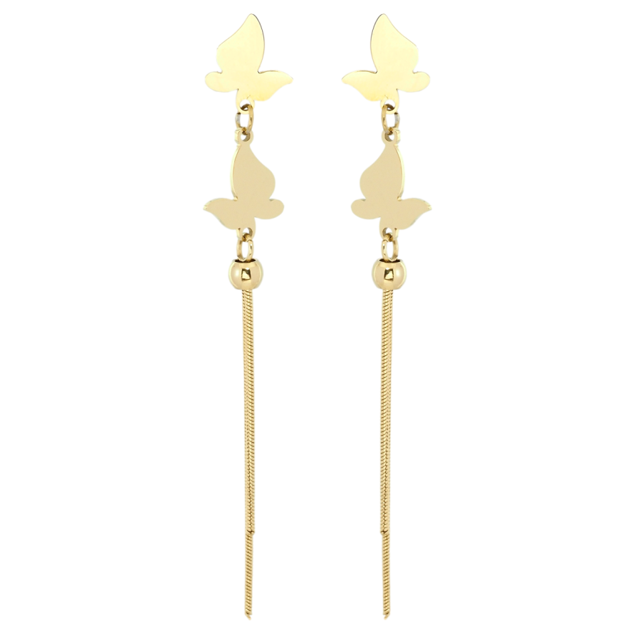 Серьги Xuping TTM Stainless Steel цвет 14K пусеты Подвески бабочки фото №1