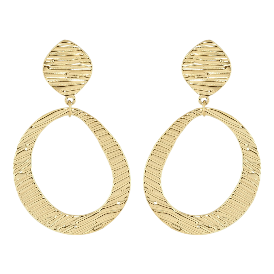 Сережки Xuping TTM Stainless Steel колір 14K пусети Декоративні підвіски фото №1