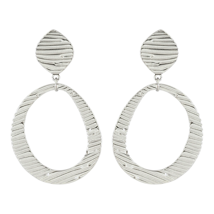 Сережки Xuping TTM Stainless Steel колір Родій пусети Декоративні підвіски фото №2