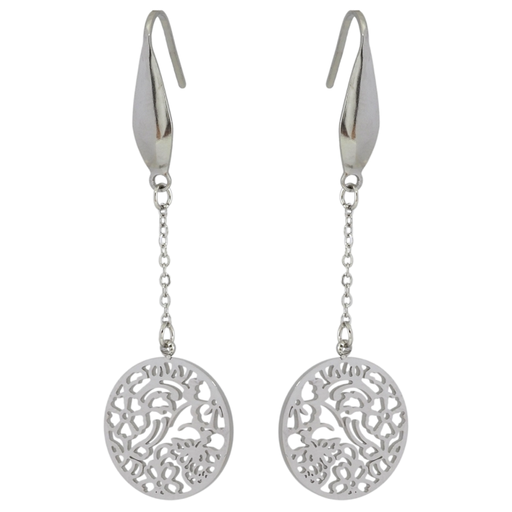 Серьги Xuping TTM Stainless Steel цвет Родий французский замок Декоративные подвески фото №5