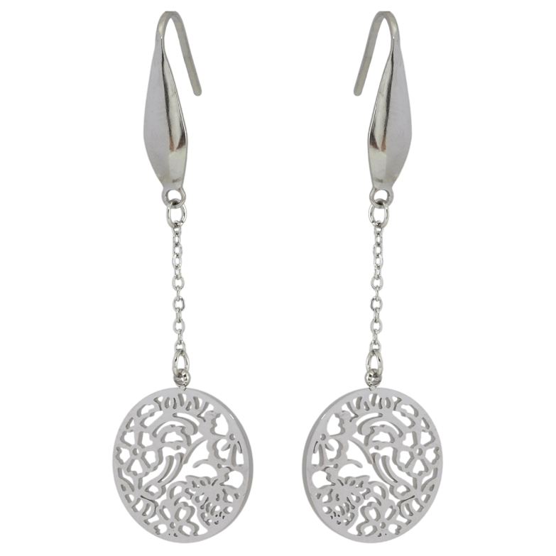 Серьги Xuping TTM Stainless Steel цвет Родий французский замок Декоративные подвески фото №3