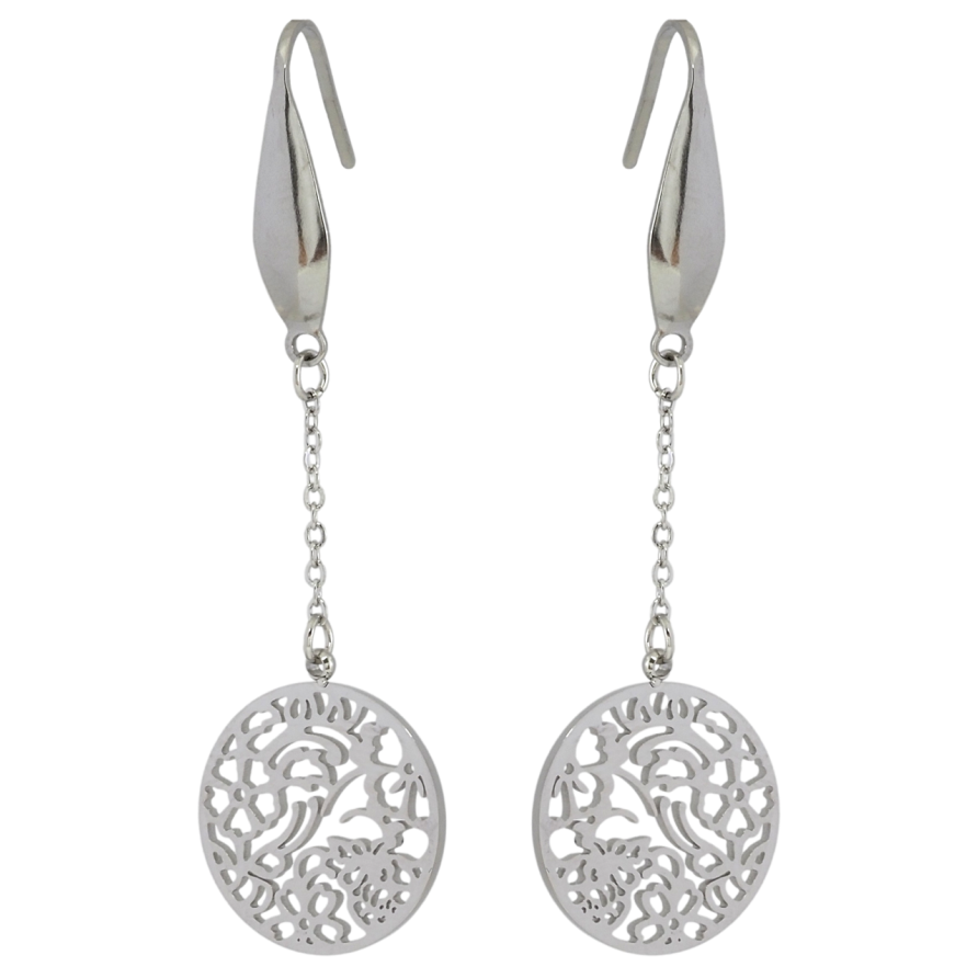 Серьги Xuping TTM Stainless Steel цвет Родий французский замок Декоративные подвески фото №1