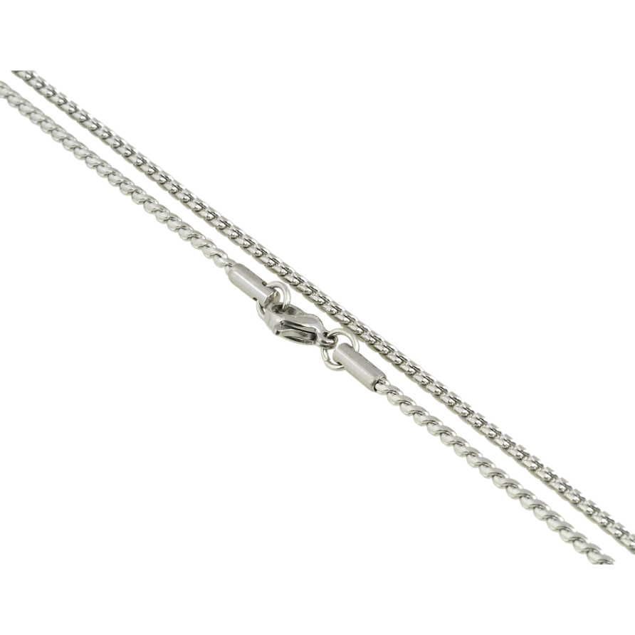 Ланцюжок Xuping ТТМ Stainless Steel колір Родій Плетіння Серпантин довжина 45см х 2мм фото №1