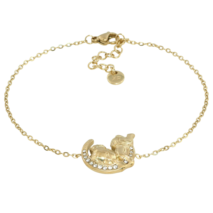 Браслет Xuping ТТМ Stainless Steel колір 14K Спляче немовля довжина з доп.цеп. 20-23.5см х 1мм фото №14