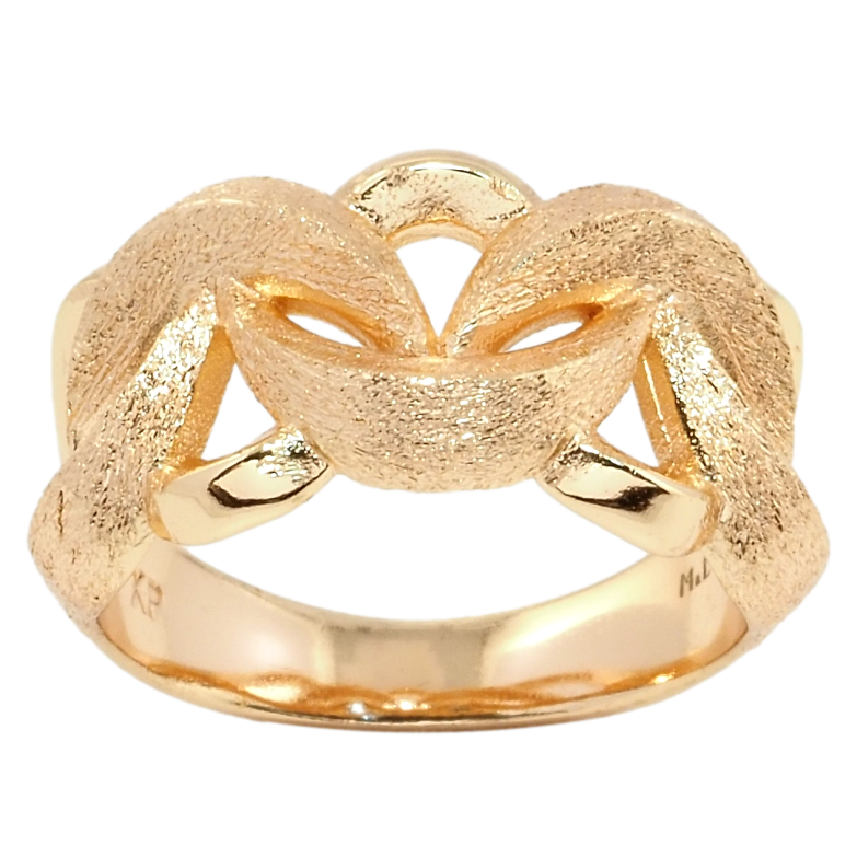 Кольцо Xuping M&L Цвет 18К Декоративный узор с шагренью фото №1