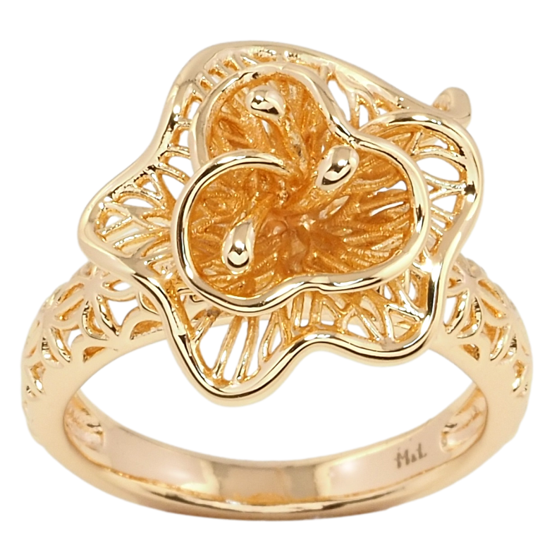 Каблучка Xuping M&L Колір 18К Квітка фото №7