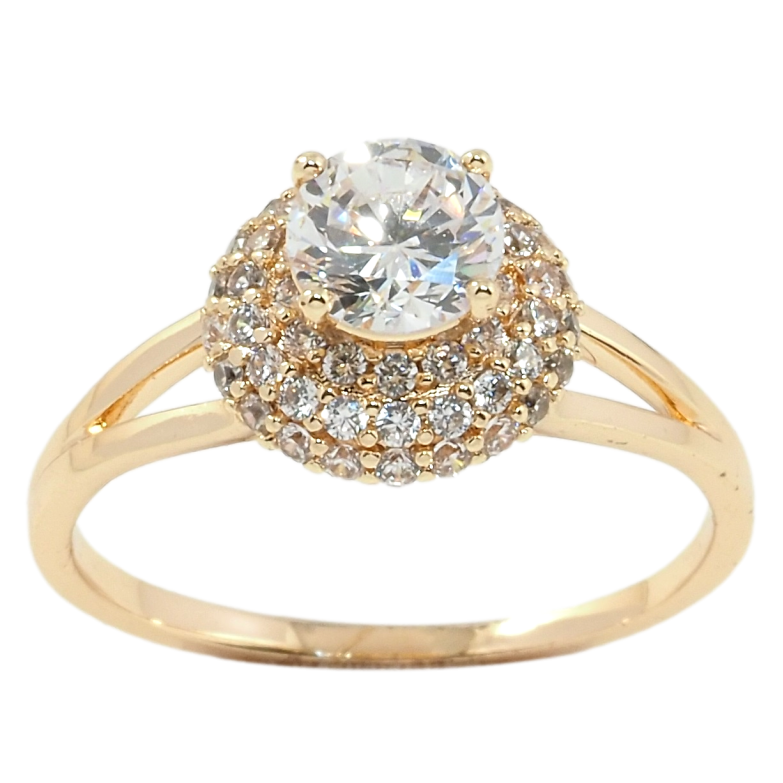 Каблучка Xuping M&L Колір 18К Фіаніт в обрамленні цирконію фото №1