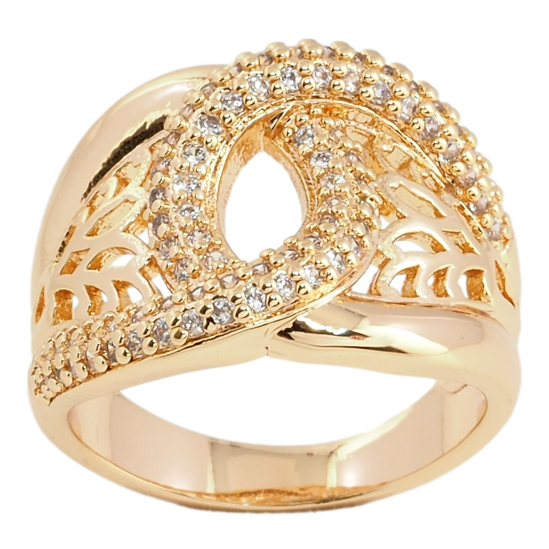 Каблучка Xuping M&L Колір 18К Різьблений орнамент з цирконієм фото №1