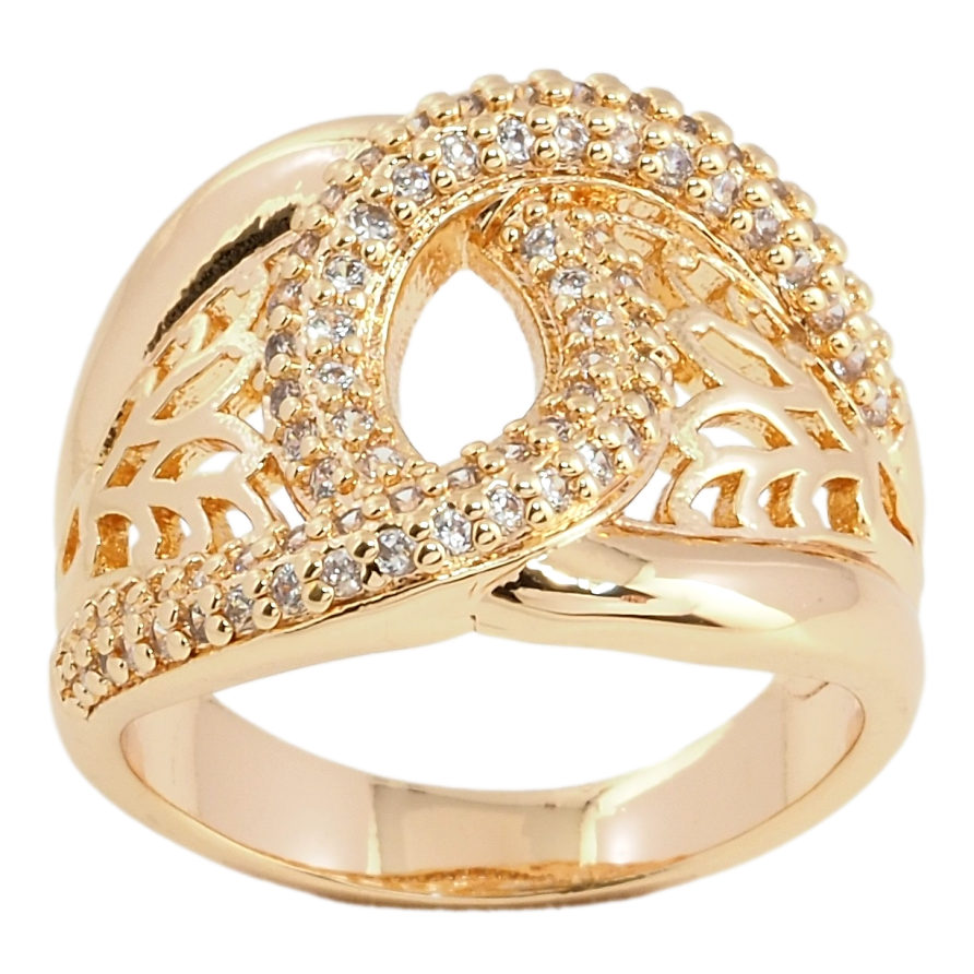 Каблучка Xuping M&L Колір 18К Різьблений орнамент з цирконієм фото №1