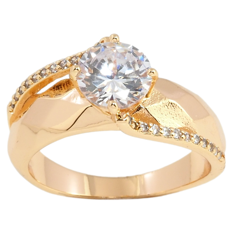 Каблучка Xuping M&L Колір 18К Декоративний візерунок з фіанітом фото №8