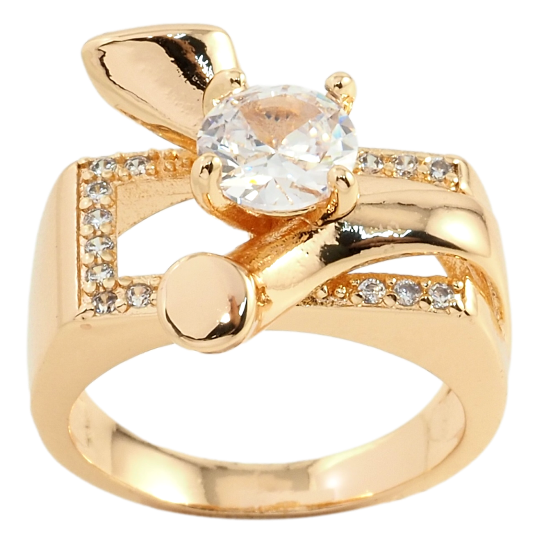 Каблучка Xuping M&L Колір 18К Декоративний візерунок з фіанітом фото №15