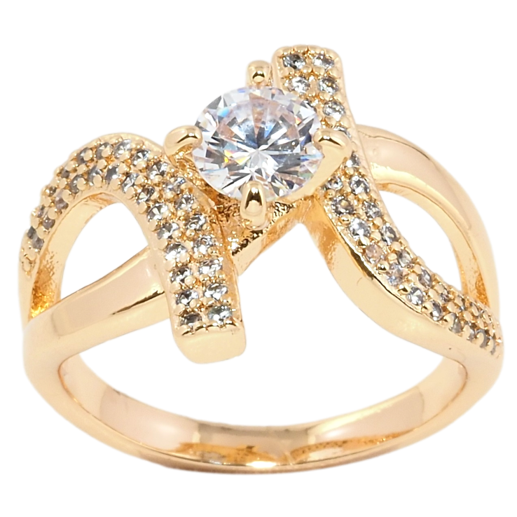 Каблучка Xuping M&L Колір 18К Візерунок з фіанітом та цирконієм фото №17