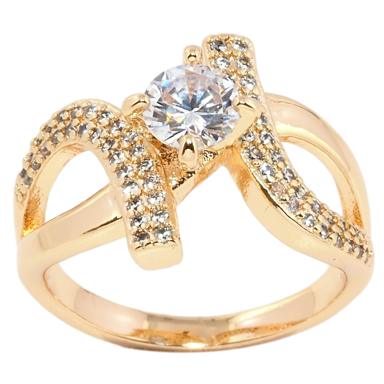 Каблучка Xuping M&L Колір 18К Візерунок з фіанітом та цирконієм фото №1