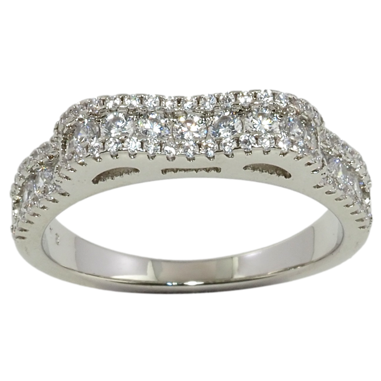 Кольцо Xuping Родий Инкрустация цирконием фото №1