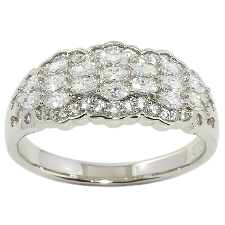 Кольцо Xuping Родий Инкрустация цирконием фото №11