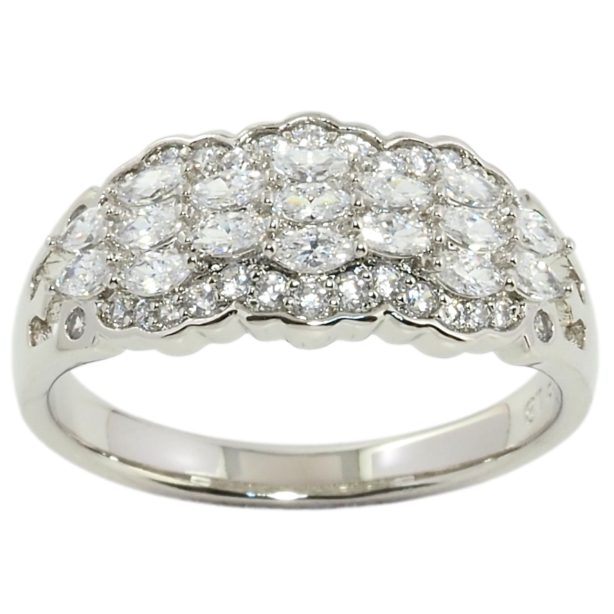 Кольцо Xuping Родий Инкрустация цирконием фото №1