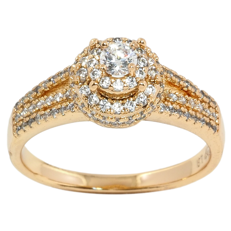 Кольцо Xuping Позолота 18K Инкрустация цирконием фото №1