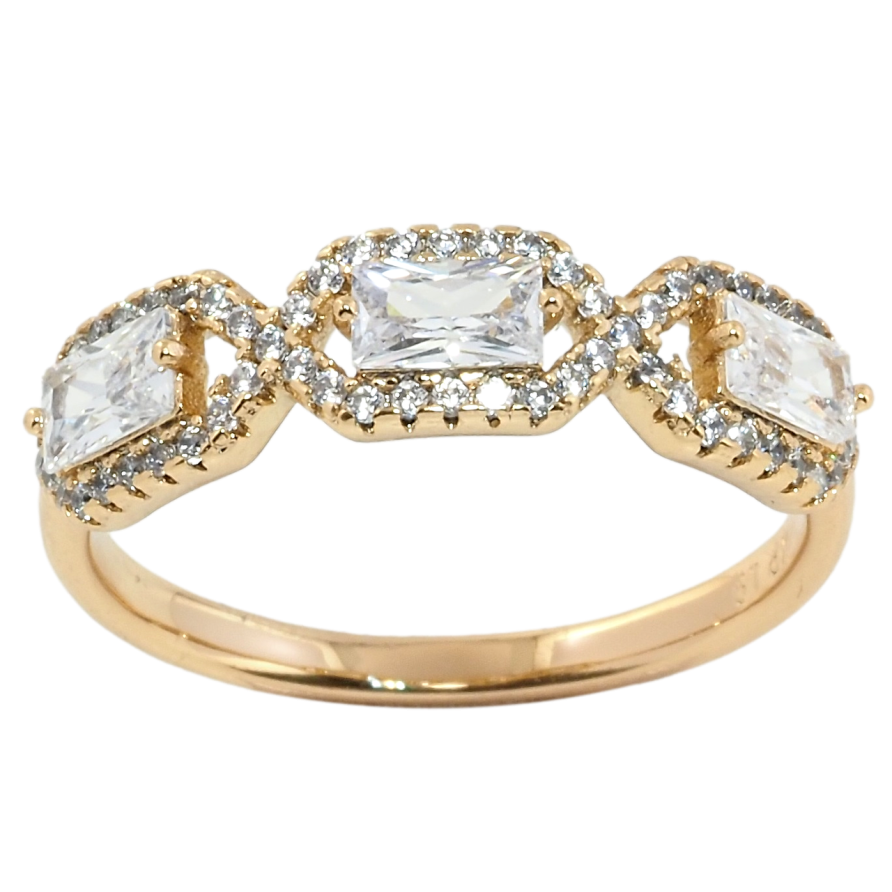 Кольцо Xuping Позолота 18K Инкрустация цирконием фото №1