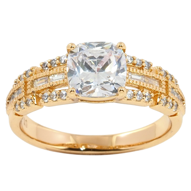 Кольцо Xuping Позолота 18K Узор из циркония с фианитом фото №12