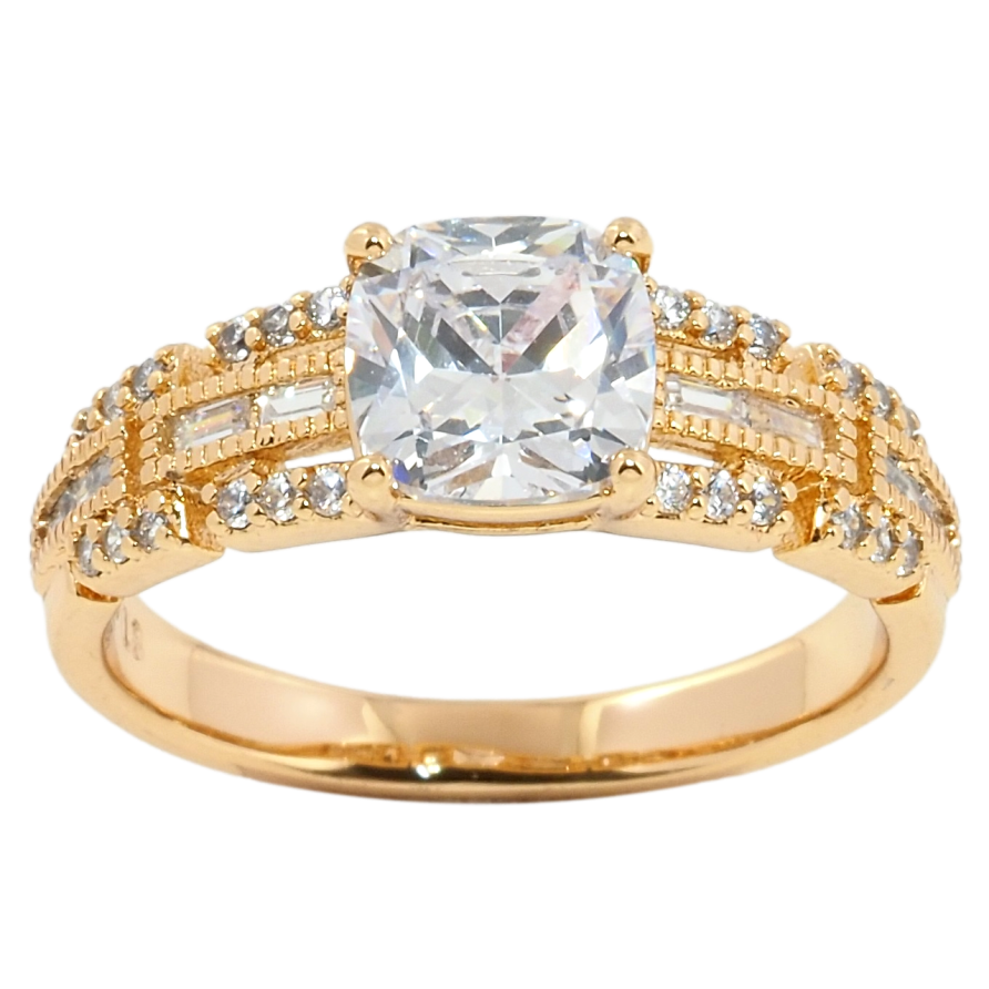 Кольцо Xuping Позолота 18K Узор из циркония с фианитом фото №1