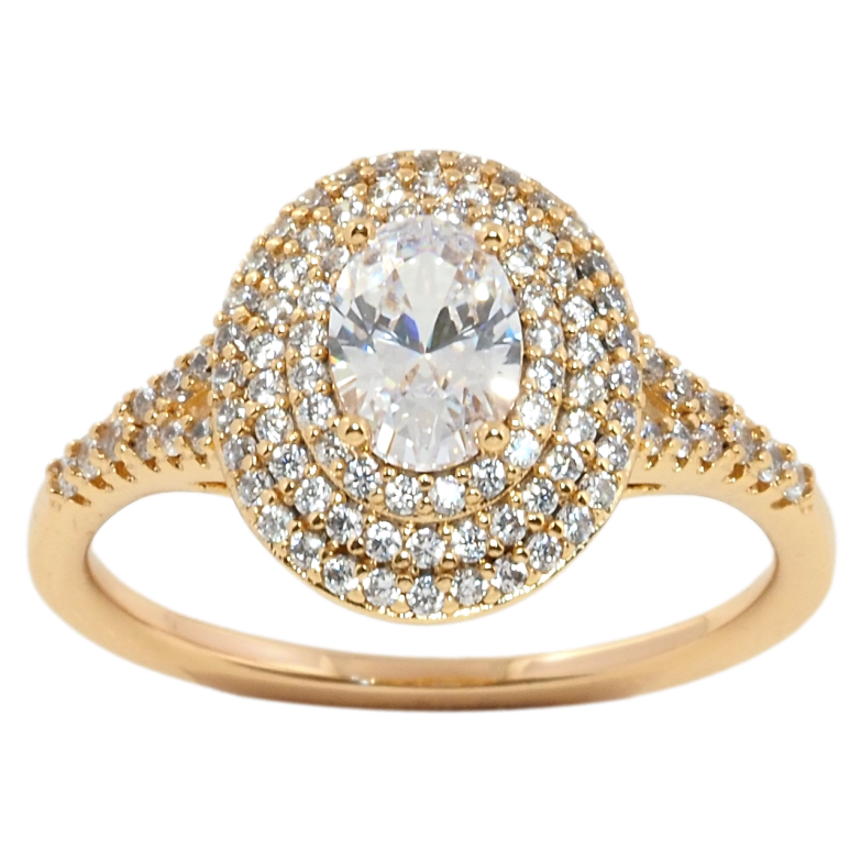 Кольцо Xuping Позолота 18K Инкрустация цирконием фото №12