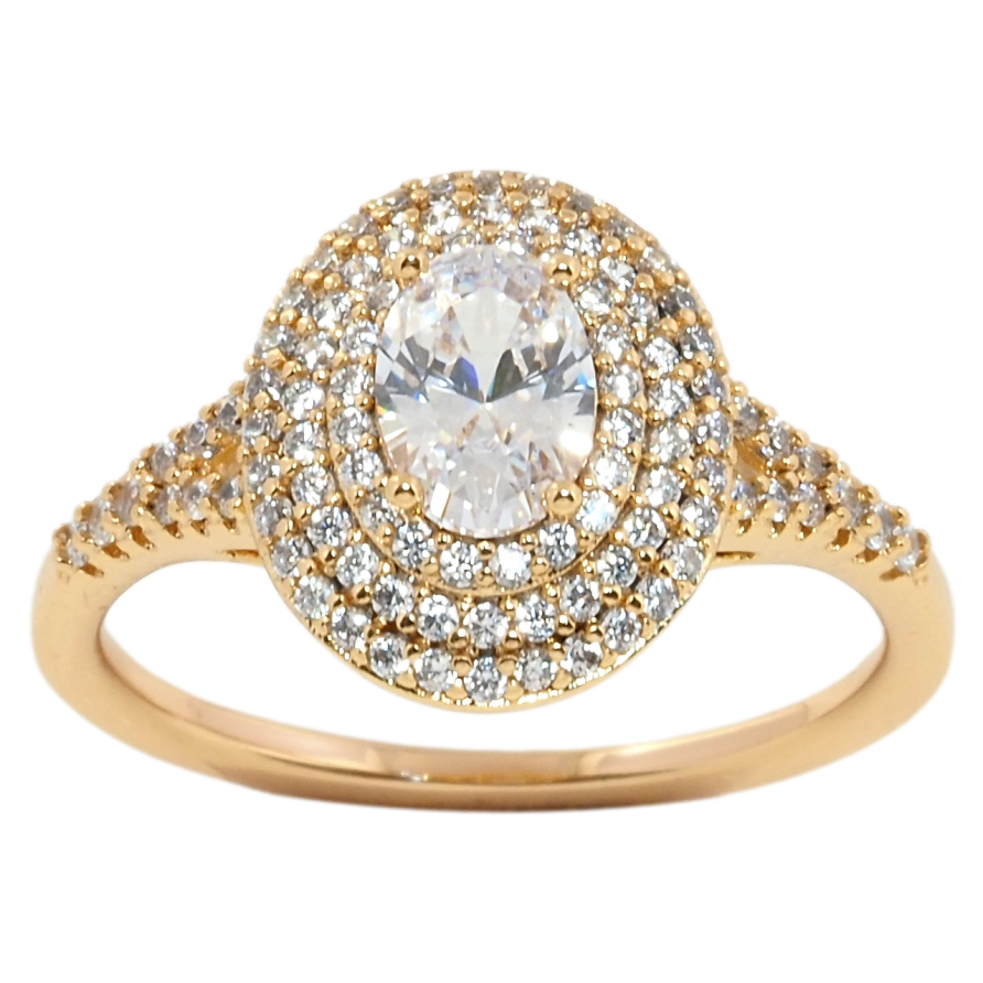 Кольцо Xuping Позолота 18K Инкрустация цирконием фото №1