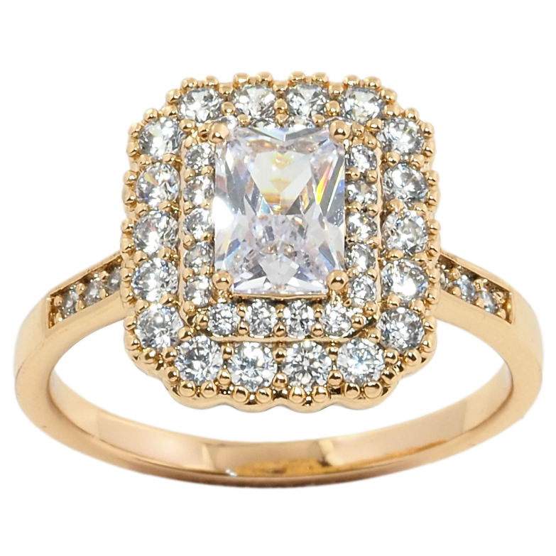 Каблучка Xuping Позолота 18K Інкрустація цирконієм фото №1