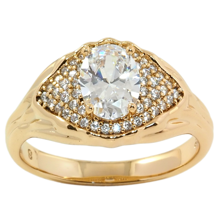 Кольцо Xuping Позолота 18K Инкрустация цирконием фото №11