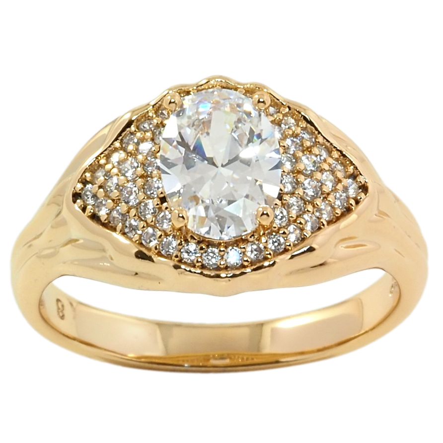 Кольцо Xuping Позолота 18K Инкрустация цирконием фото №1