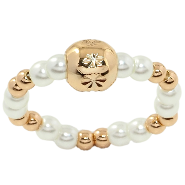 Кольцо Xuping Позолота 18K Бусины на резинке, ø 2мм свободный размер от 16 до 18 фото №8