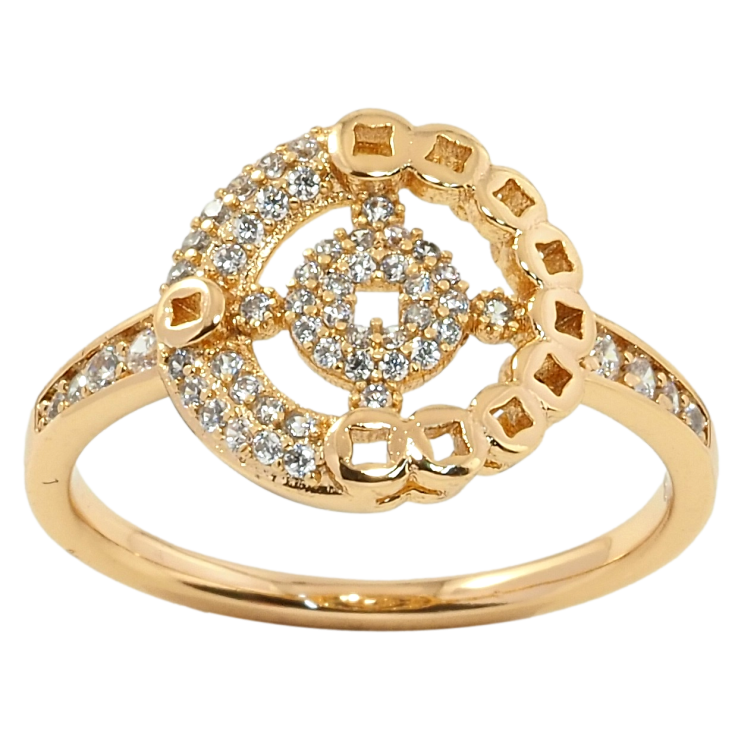 Кольцо Xuping Позолота 18K Декоративный узор с инкрустацией цирконием фото №20