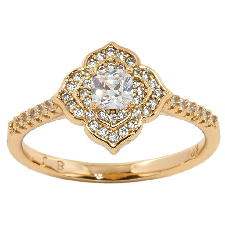 Кольцо Xuping Позолота 18K Цветок инкрустация цирконием фото №25