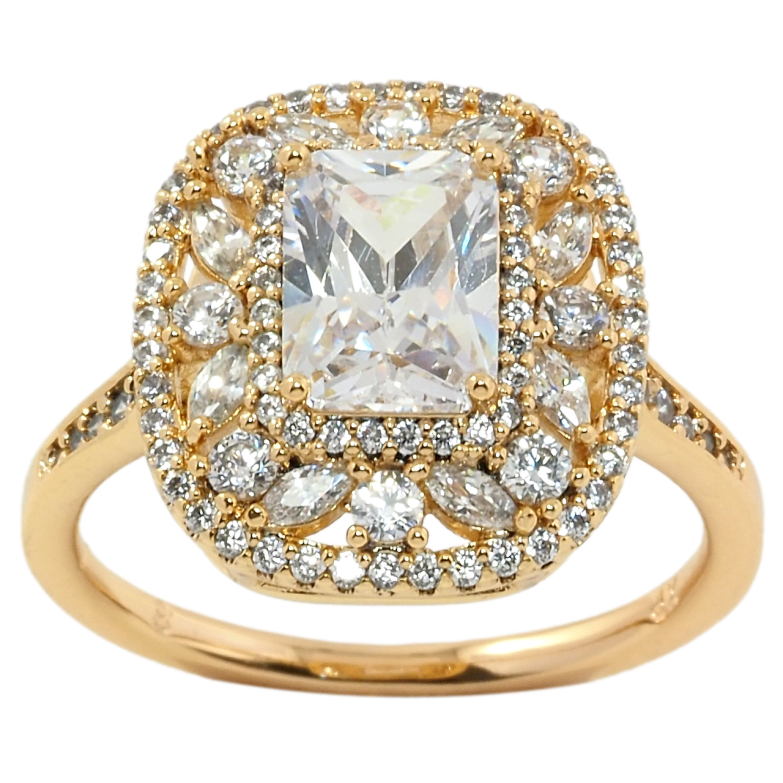 Каблучка Xuping Позолота 18K Інкрустація цирконієм фото №3