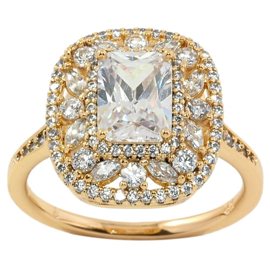 Кольцо Xuping Позолота 18K Инкрустация цирконием фото №1