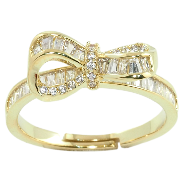 Каблучка Xuping QQMМ Позолота 14K Кришталевий бант фото №10