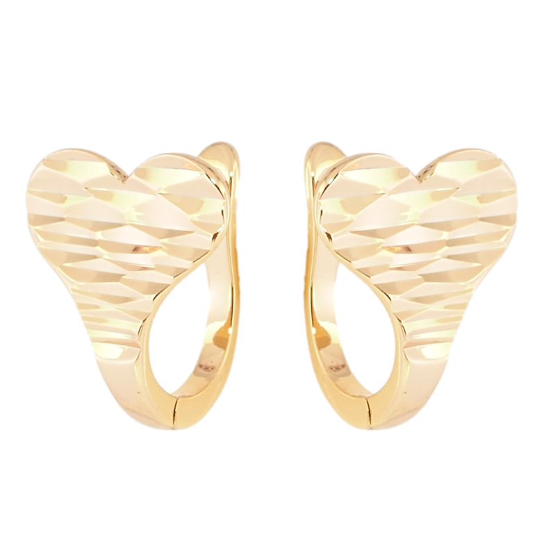 Сережки Xuping Позолота 18K англійський замок Серця фото №1