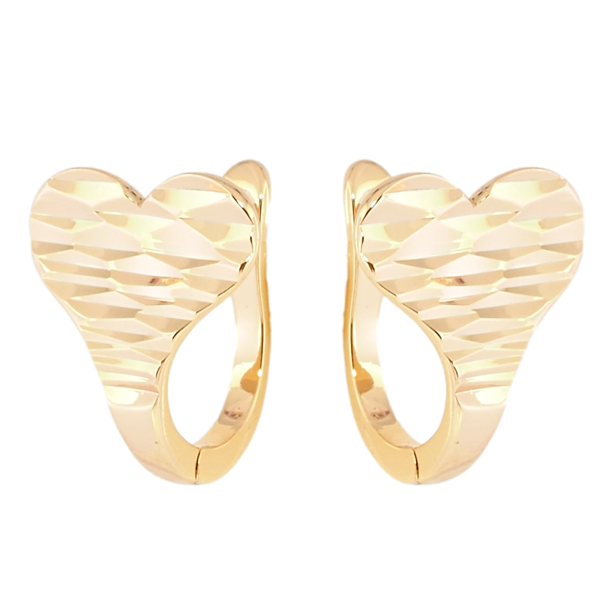 Серьги Xuping Позолота 18K английский замок Сердечки фото №1