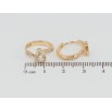 Серьги Xuping Позолота 18K колечки Узор с цирконием фото №2