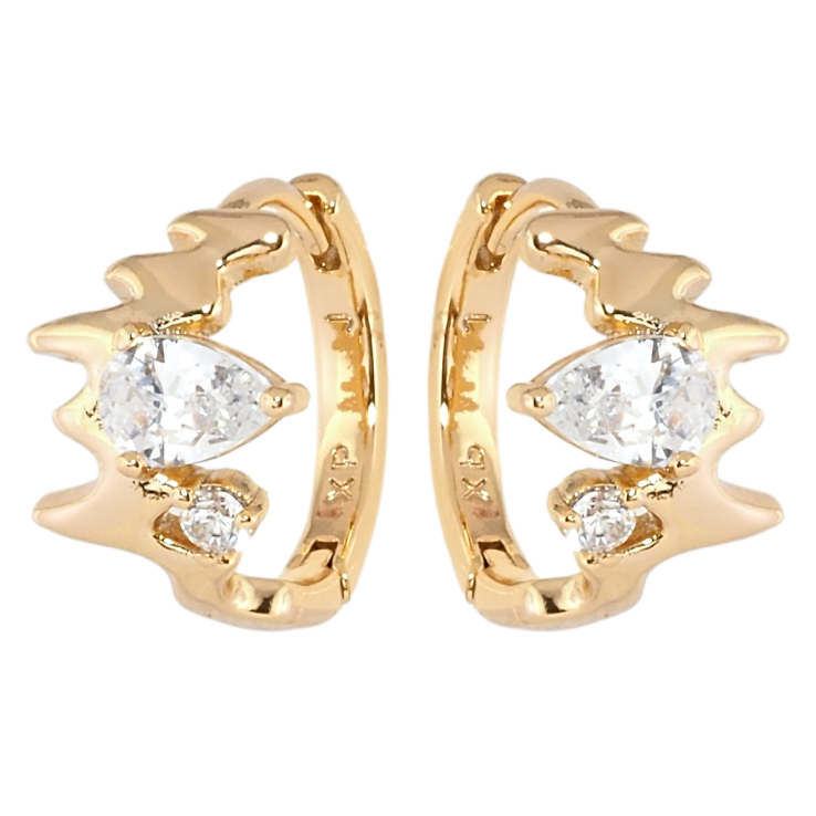 Серьги Xuping Позолота 18K колечки Декоративный узор с цирконием фото №6