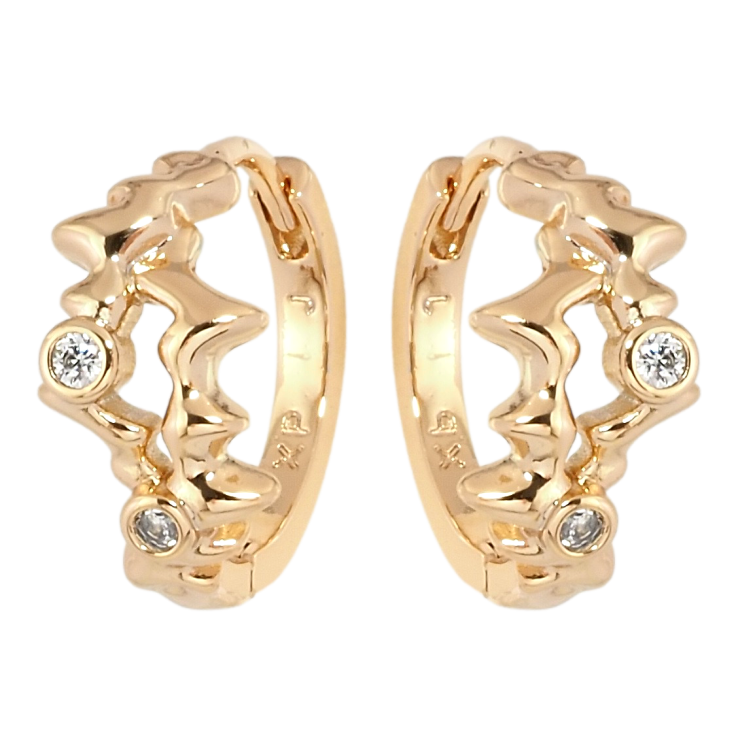 Серьги Xuping Позолота 18K колечки Декоративный узор с цирконием фото №7