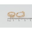 Серьги Xuping Позолота 18K колечки Декоративный узор с цирконием фото №2