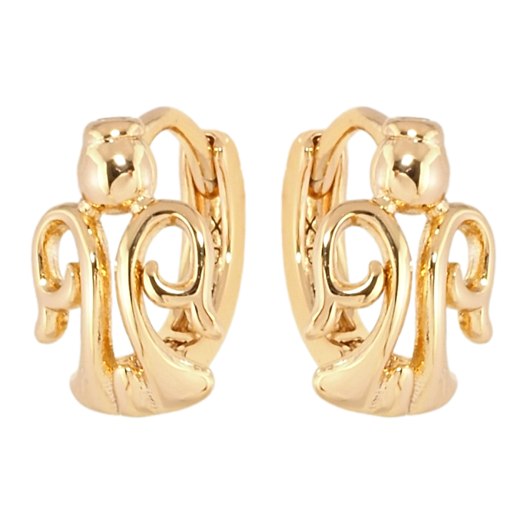 Серьги Xuping Позолота 18K колечки Ангелочки фото №4